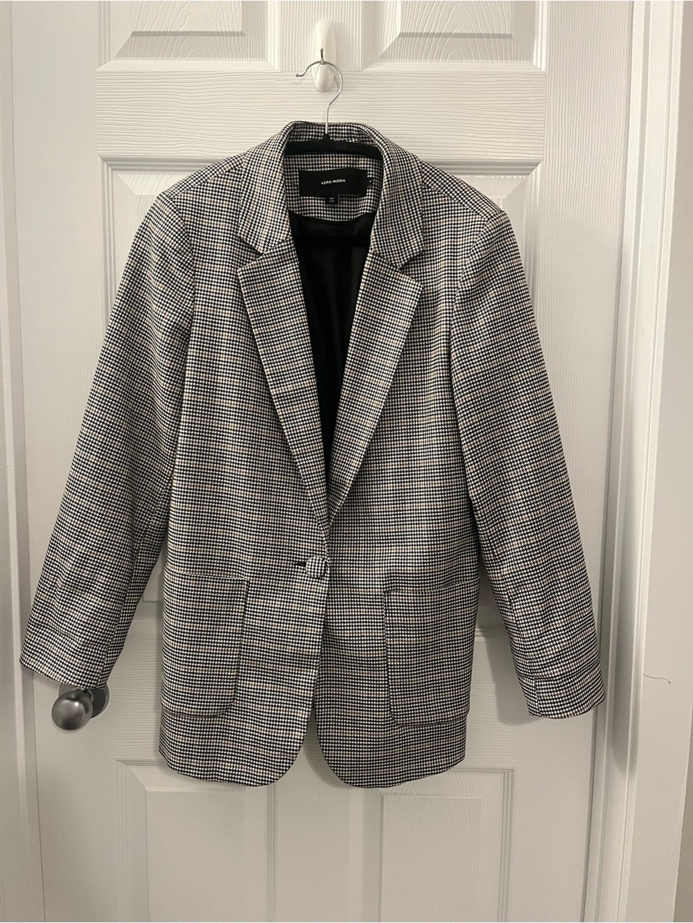 Vero Moda Black & White Houndstooth Blazer
